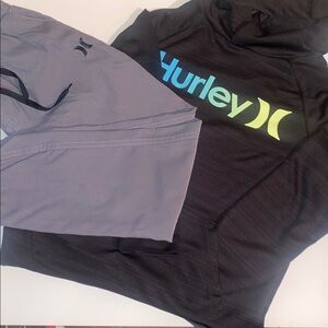 Hurley Black Hoodie with Gray Joggers
